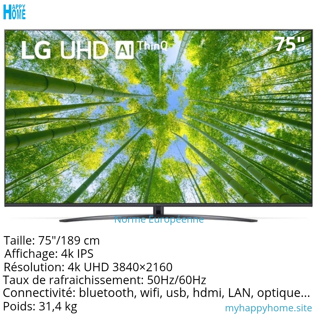 Smart TV LG 75UQ81006LB d'origine