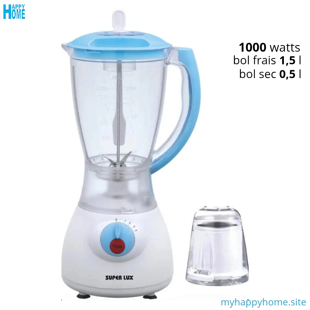 Mixeur SUPER LUX - 1000w - fais et sec - conforme aux normes européennes.