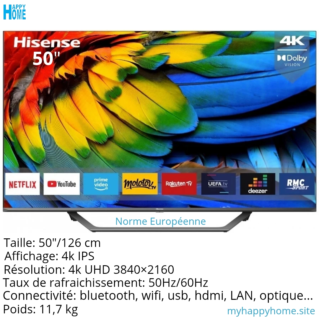 Smart TV HISENSE 50A7500F d'origine