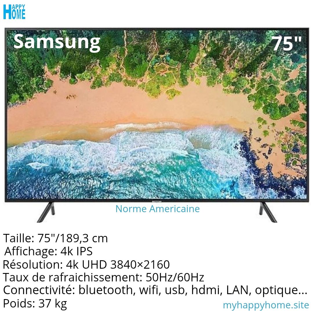Smart Tv SAMSUNG UN75NU6900F d'origine