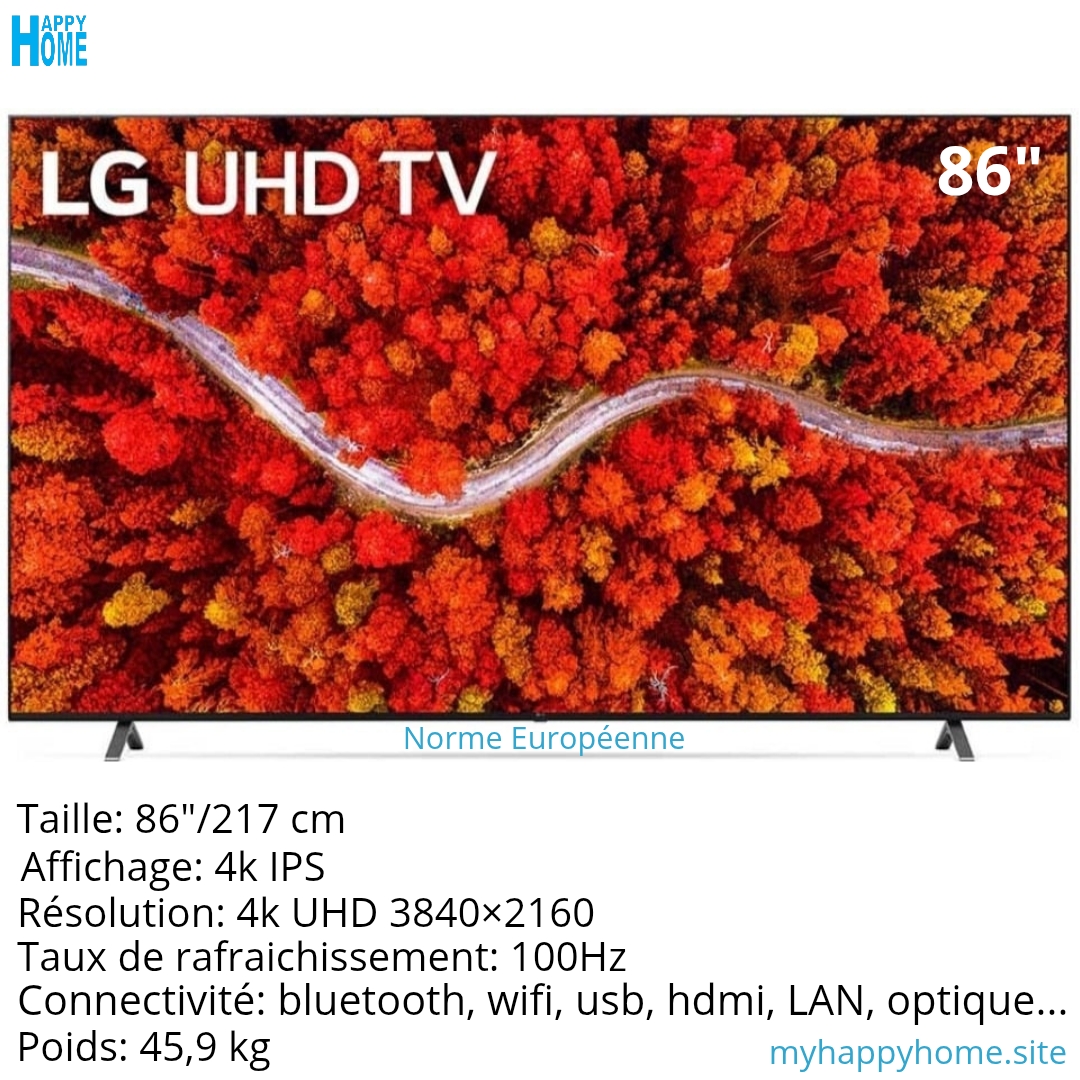 Smart Tv LG 86UP80006LA d'origine