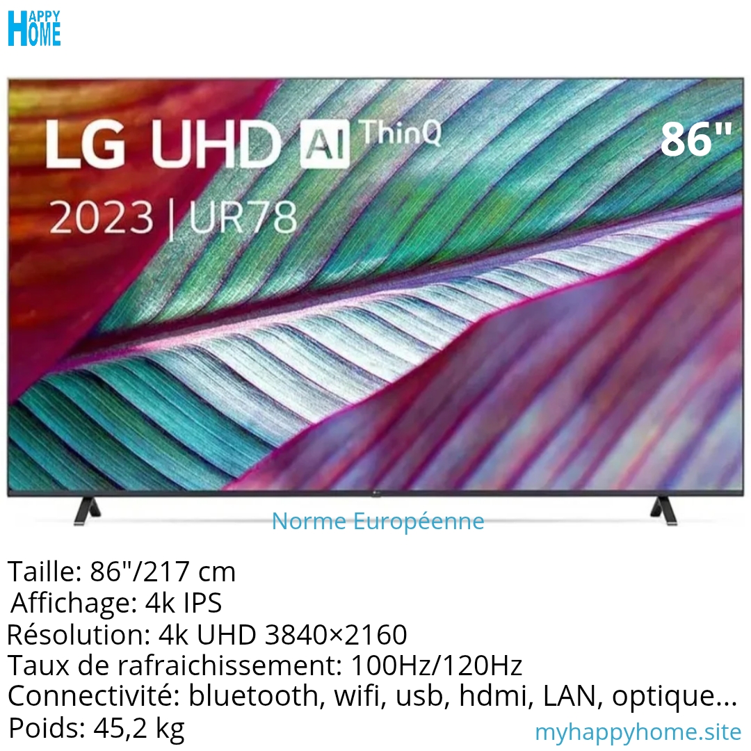 Smart Tv LG 86UR78006LB d'origine