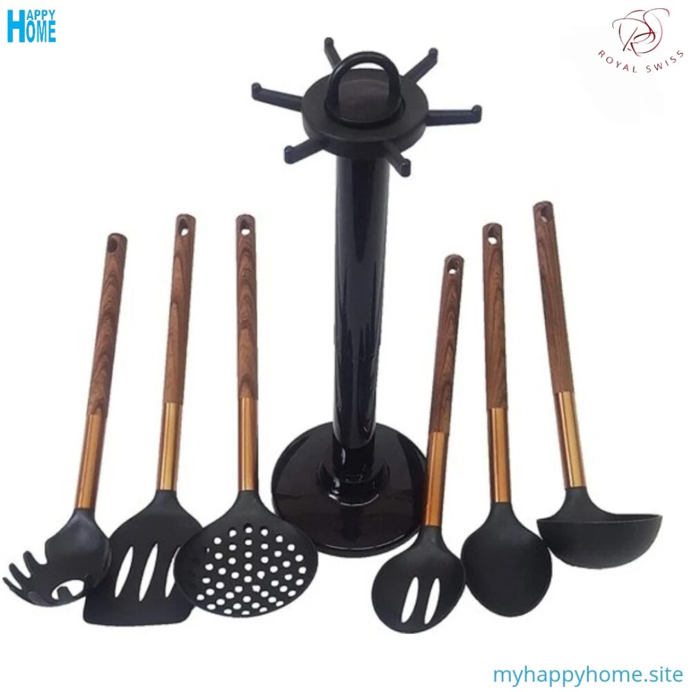 ustensiles de cuisine en silicone ROYAL SWISS - 7 pieces - conforme aux normes européennes