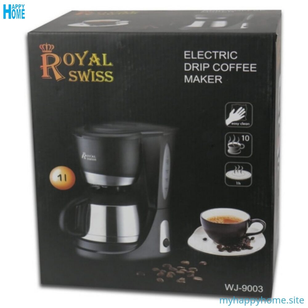 Cafetière ROYAL SWISS WJ-9003 - 10 tasses - conforme aux normes européennes