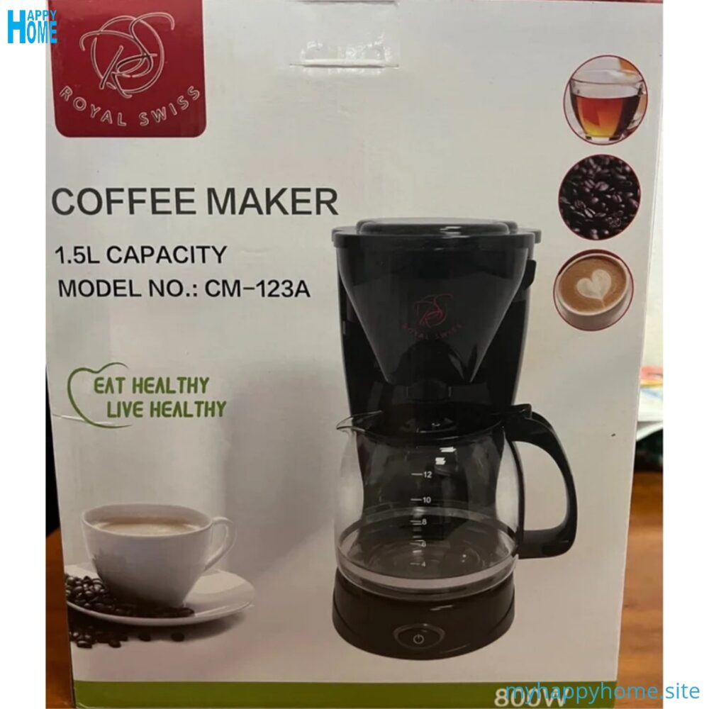 Cafetière ROYAL SWISS CM-123A - 12 tasses - conforme aux normes européennes