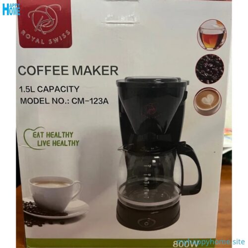 Cafetière ROYAL SWISS CM-123A - 12 tasses - conforme aux normes européennes