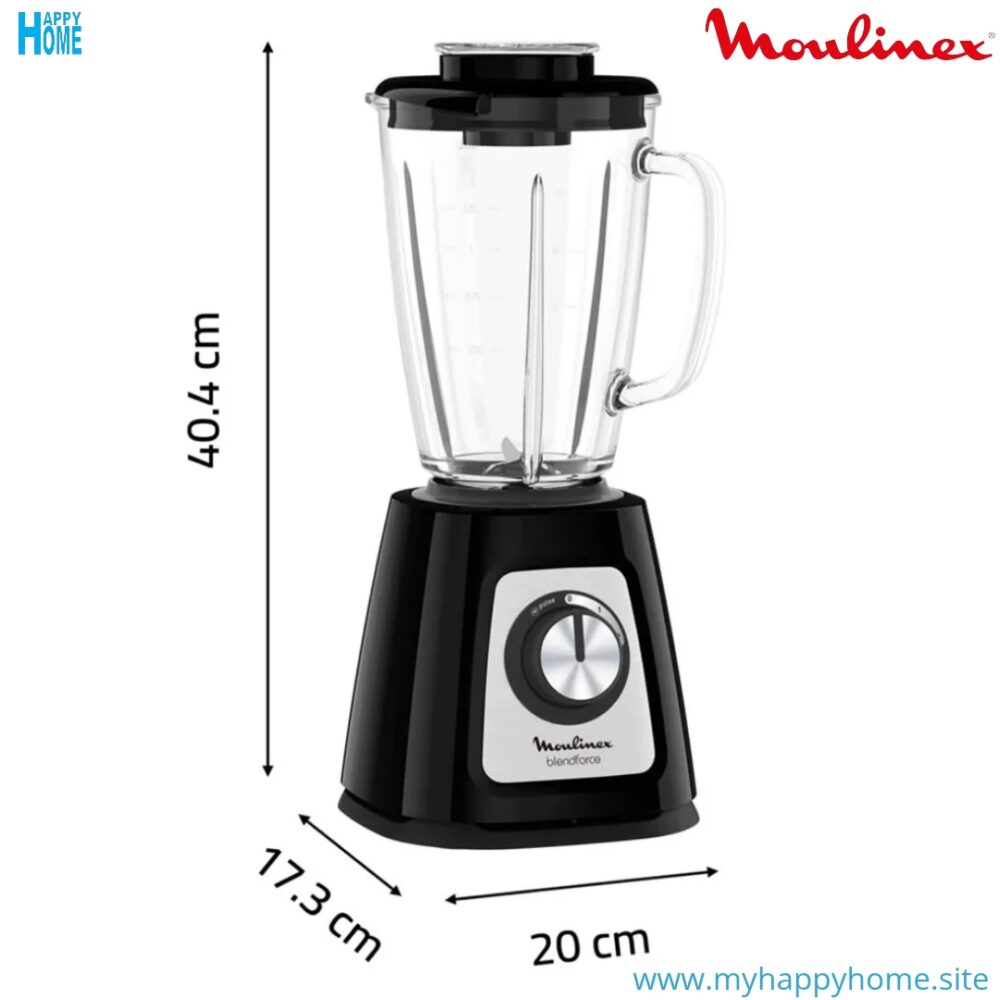 Mlnx LM437825 nr 02 Mixeur Moulinex Blendforce GLass LM437825 - 800 watts - 2 bols - conforme aux normes européennes