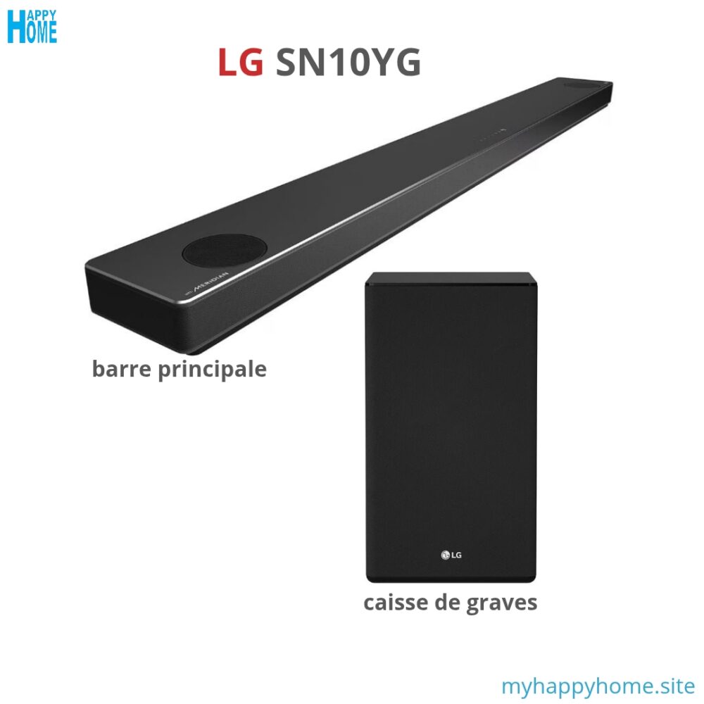 Barre de son et caisson basse sans fil LG SN10YG - 570 w - conforme aux normes européennes