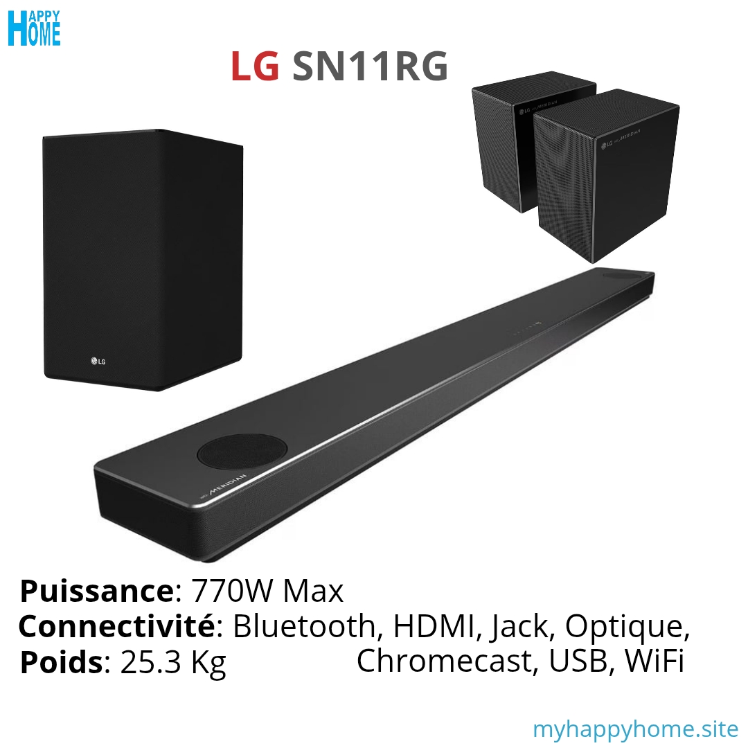 Ensemble audio sans fil LG SN11RG - 770 w - conforme aux normes européennes