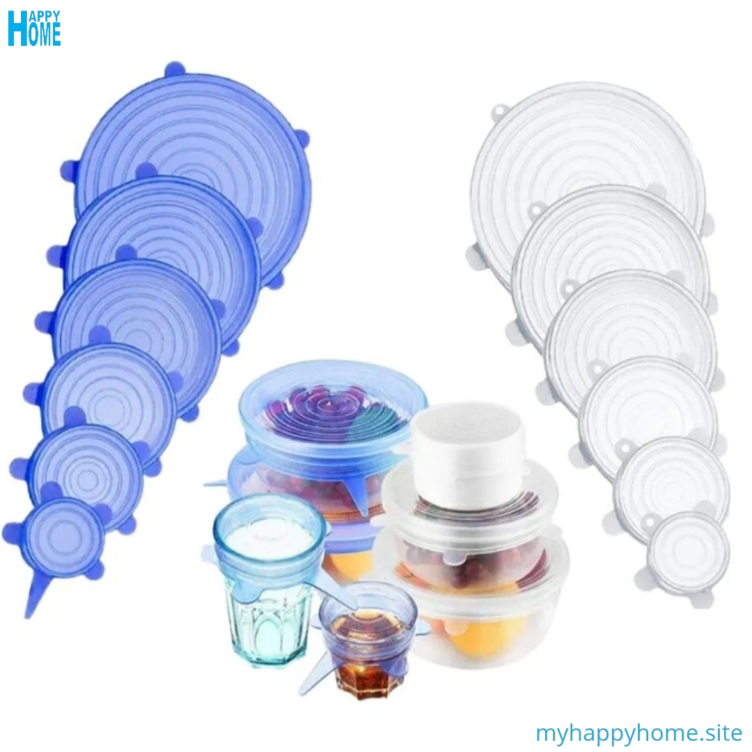 Couvercle extensible en silicone - réutilisable - forme circulaire