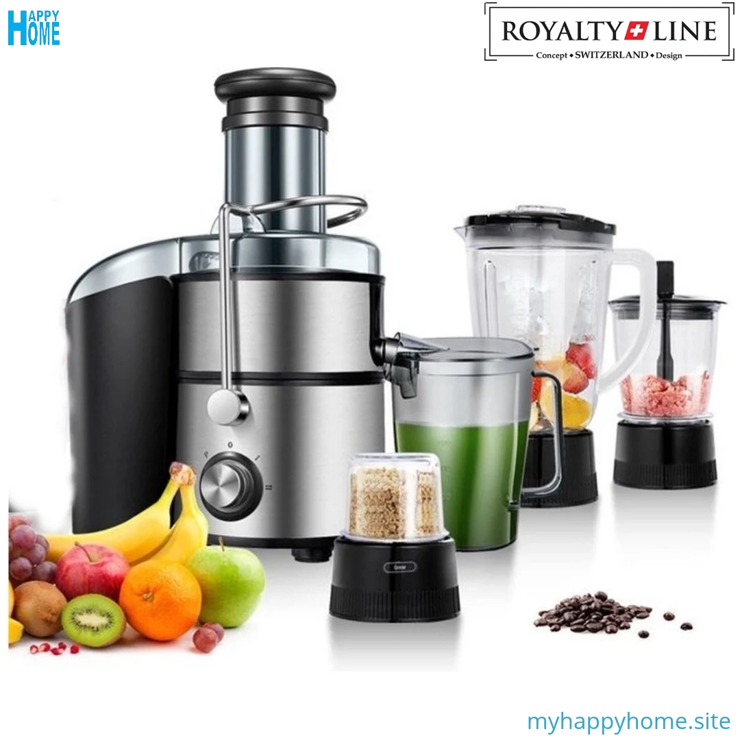 Extracteur de jus de fruits et légumes ROYALTY LINE PJ-19003 - 1000 watts - conforme aux normes européennes