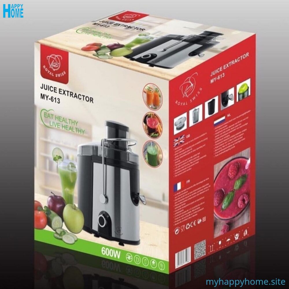 Extracteur de jus de fruits et légumes ROYAL SWISS MY-613 - conforme aux normes européennes