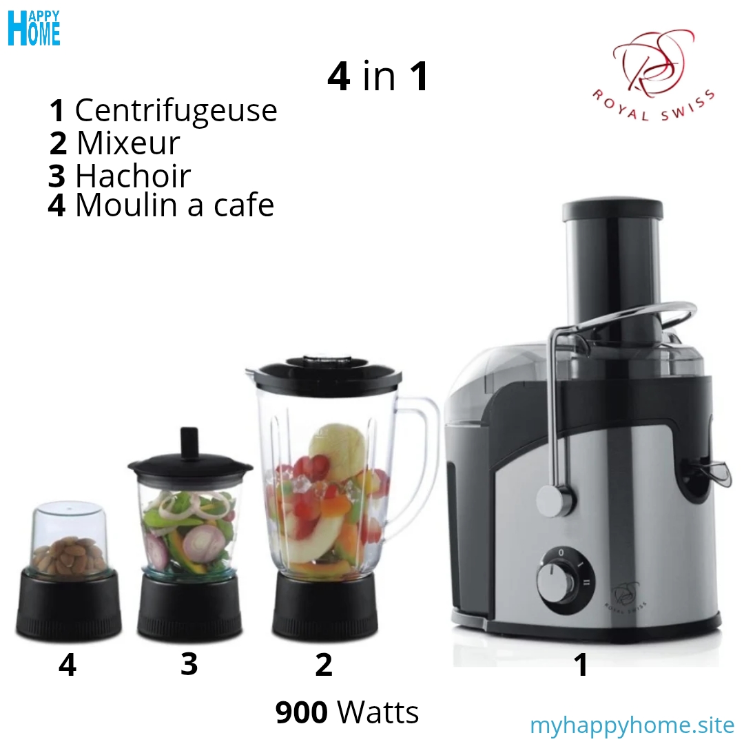 Robot Multifonction ROYAL SWISS MY-614 - 4 en 1 - conforme aux normes européennes