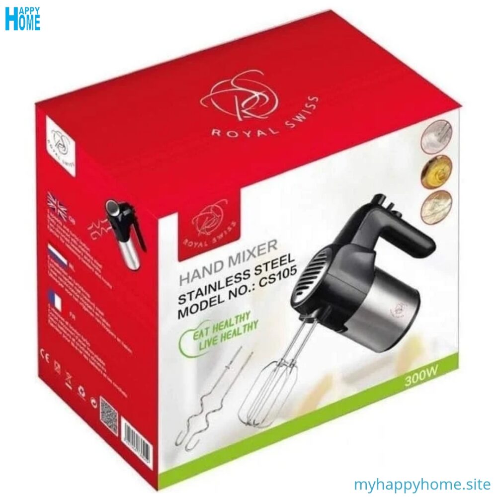 Mixeur à main ROYAL SWISS - 300 watts - RS-CS105 - conforme aux normes européennes