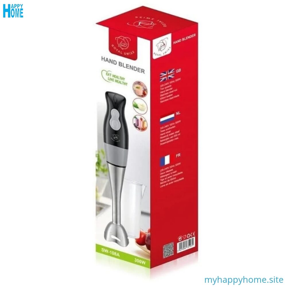 Mixeur plongeant ROYAL SWISS RS-SW108A - 300 watts - conforme aux normes européennes