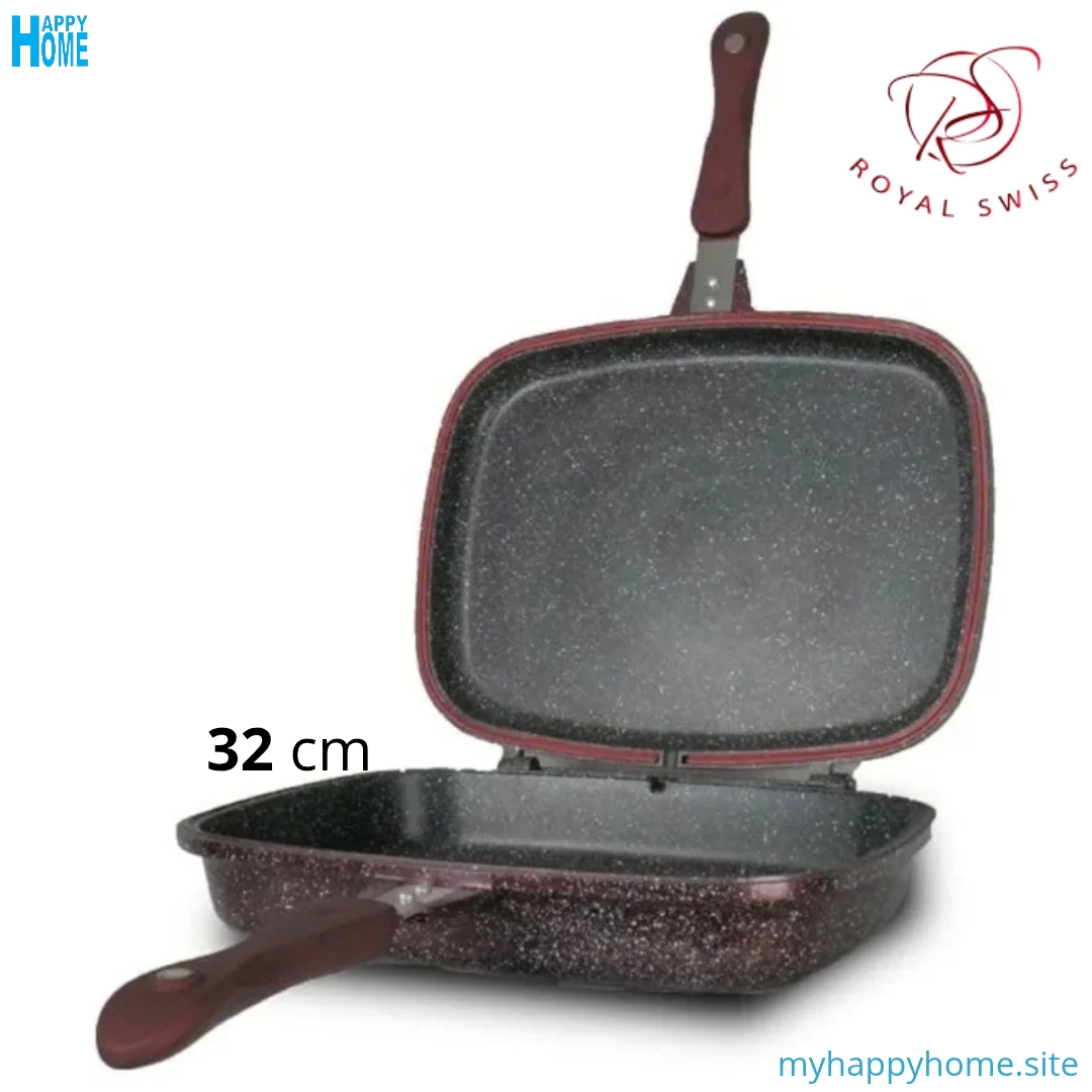 Poêle à double face ROYAL SWISS - Ø32 cm - conforme aux normes européennes