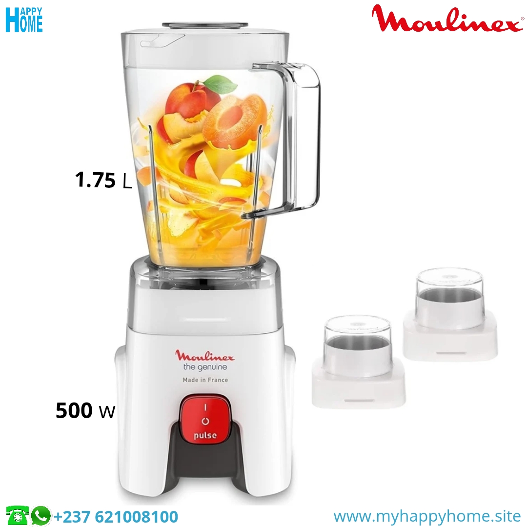 Mixeur Moulinex The Génuine LM242B25 - 500 watts - 3 bols - conforme aux normes européennes