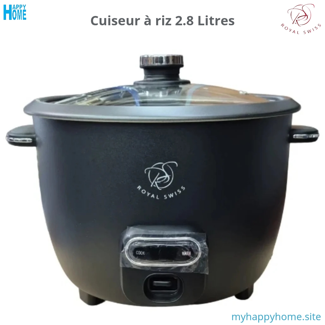Rice cooker 2.8l RS 01 Cuiseur à riz ROYAL SWISS RC28B-YX1 - 2,8 litres - Conforme aux normes européennes