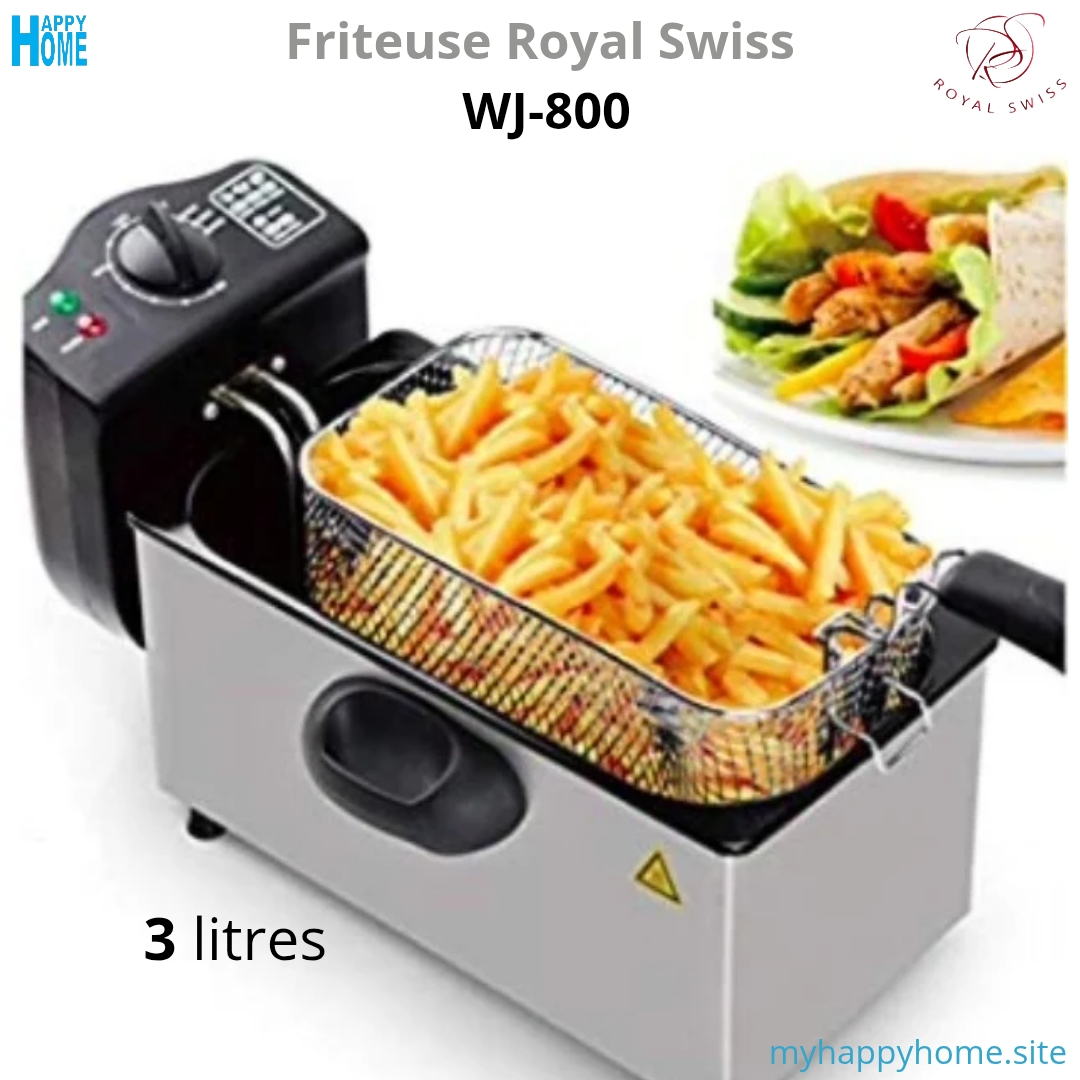 Friteuse RS wj-800 00 Friteuse électrique Royal Swiss WJ-800 - 3 litres - conforme aux normes européennes