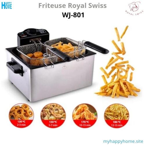 Friteuse RS wj-801 01 Friteuse électrique Royal Swiss WJ-801 - 5 litres - conforme aux normes européennes