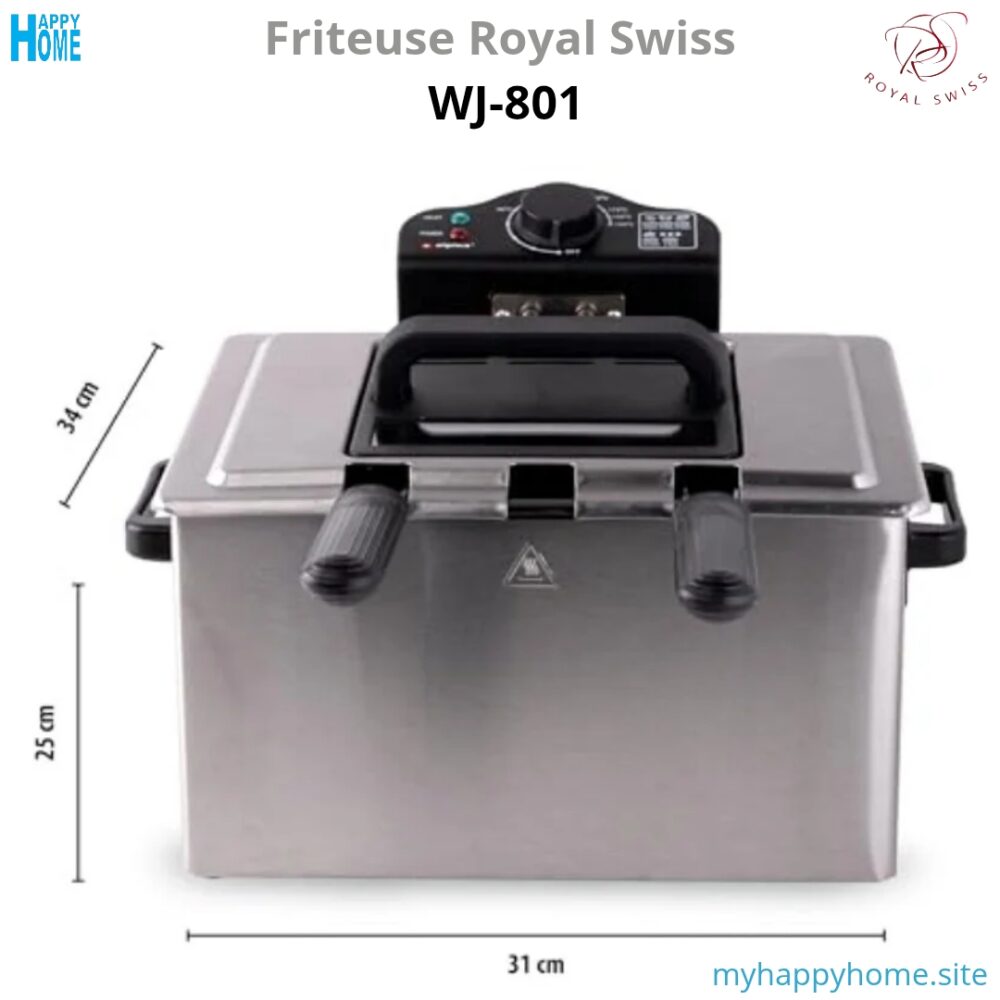 Friteuse RS wj-801 02 Friteuse électrique Royal Swiss WJ-801 - 5 litres - conforme aux normes européennes