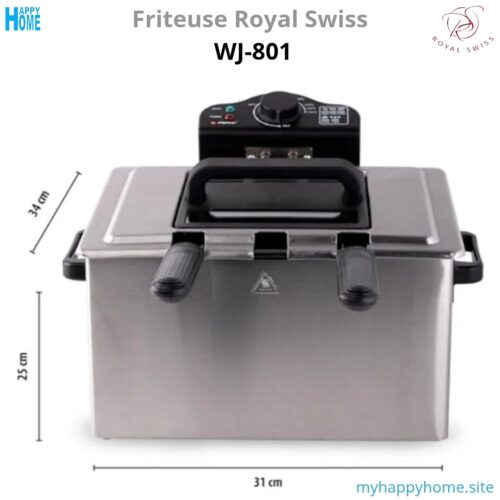 Friteuse RS wj-801 02 Friteuse électrique Royal Swiss WJ-801 - 5 litres - conforme aux normes européennes