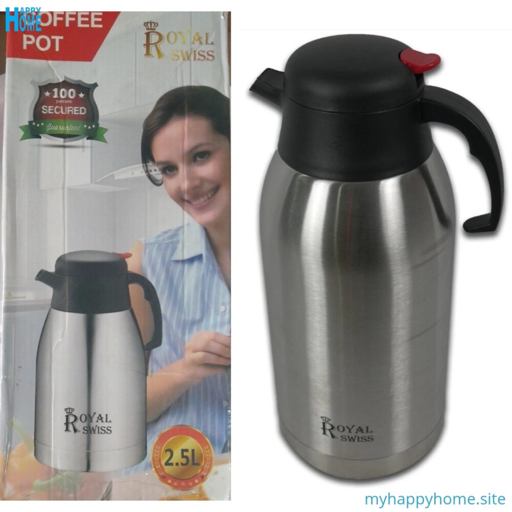 Carafe isothermique Royal Swiss - 2.5 Litres - conforme aux normes européennes