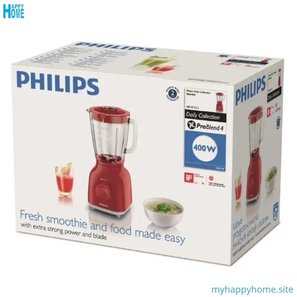 Phls mixeur HR2105 01 Mixeur PHILIPS HR2105/50 - 400 watts - conforme aux normes européennes