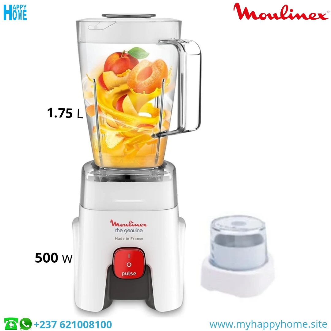 Mixeur Moulinex The Génuine LM241B25 - 500 watts - 2 bols - conforme aux normes européennes