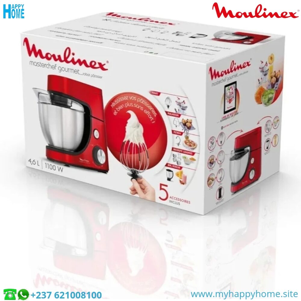 Mlnx QA512G10 02 Robot Multifonction MOULINEX Masterchef Gourmet QA512G10 - 4.6 L - 1100 w - conforme aux normes européennes