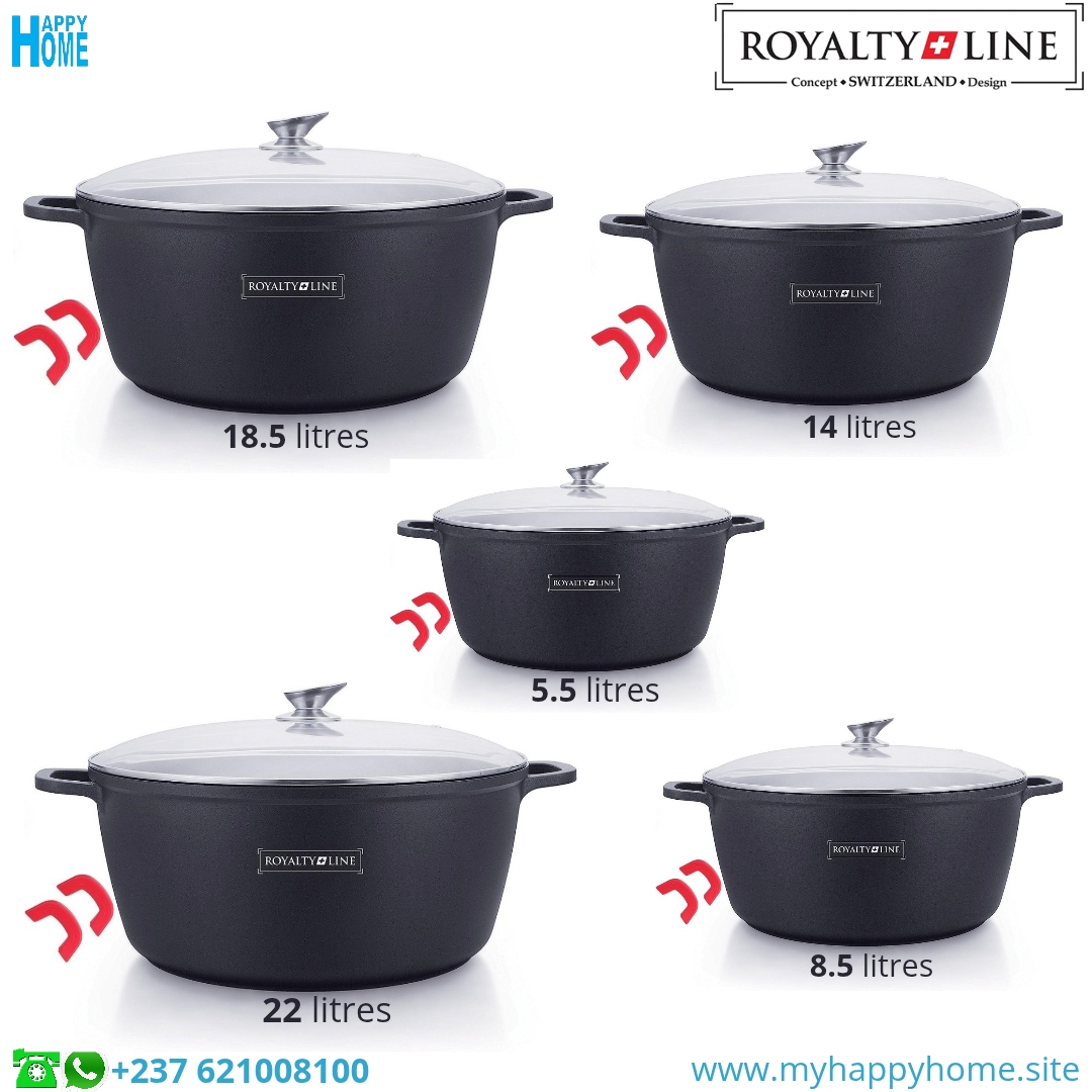 Set Mrmte RL22l 18.5l 14l 8.5l 5.5l 00 Set de 05 casseroles ROYALTY LINE - RL-BS44M - RL-BS40M - RL-BS36M - RL-BS32M - RL-BS32M - conforme aux normes européennes
