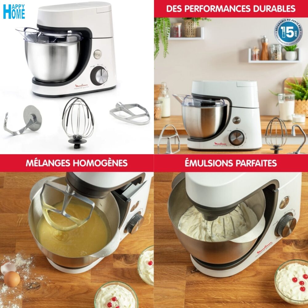 mlnx QA510110 bl 01 Robot Multifonction MOULINEX Masterchef Gourmet QA510110 - 4.6 L - 1100 w - conforme aux normes européennes