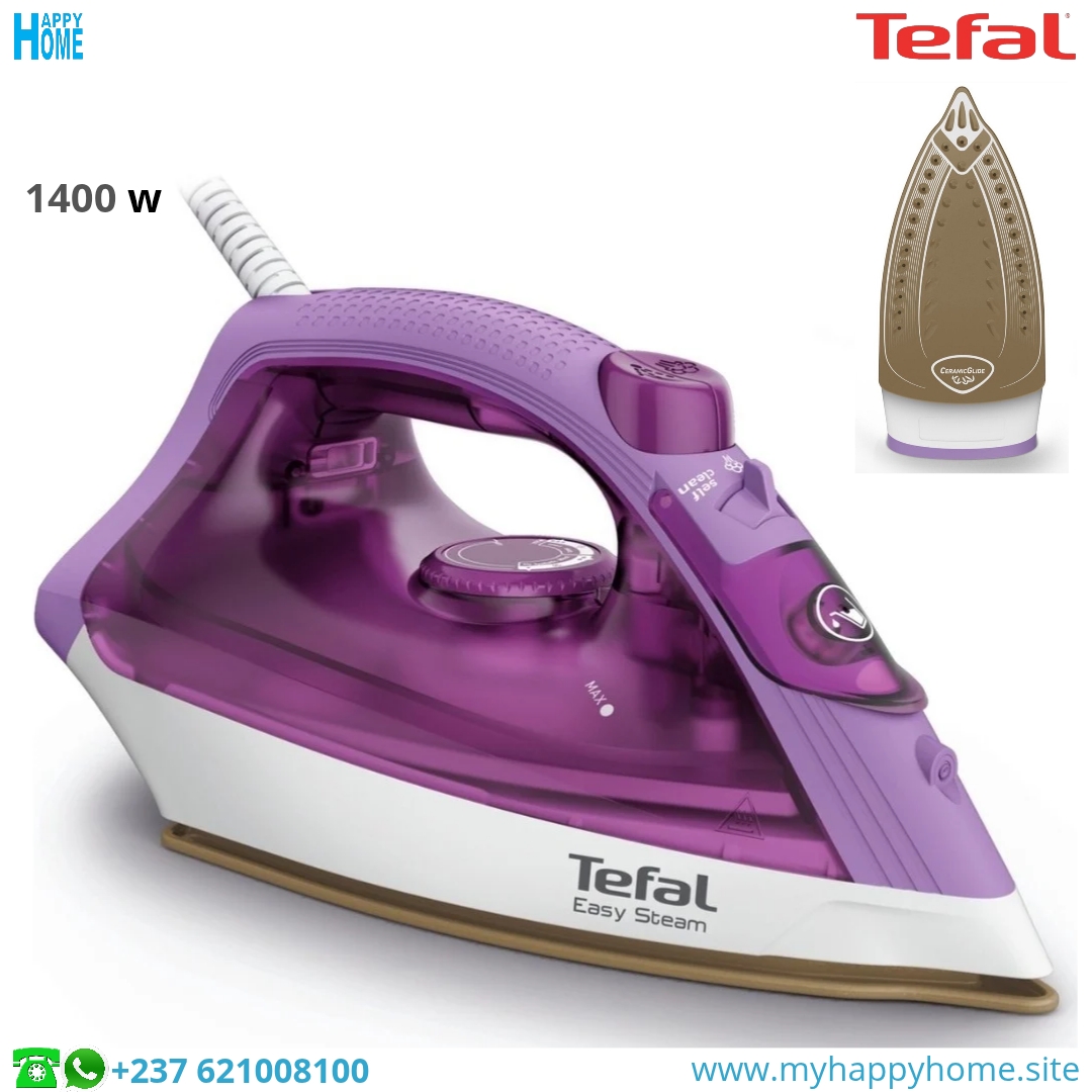 tfl easy stm FV1955E0 1400w 00 Fer à repasser TEFAL Easy Steam FV1955E0 - 1400 watts - conforme aux normes européennes