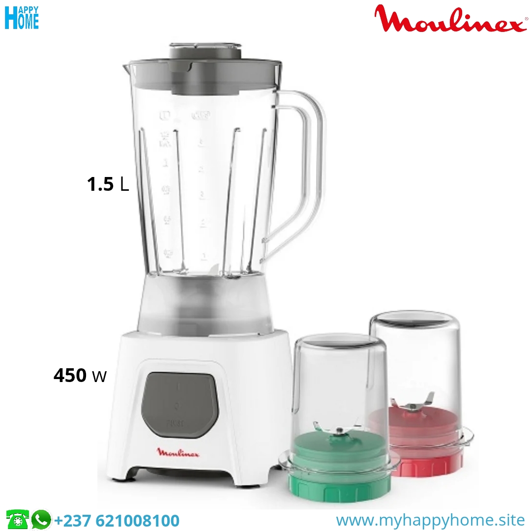 Mixeur Moulinex uno 2 LM2B2127 - 450 watts - 3 bols - conforme aux normes européennes