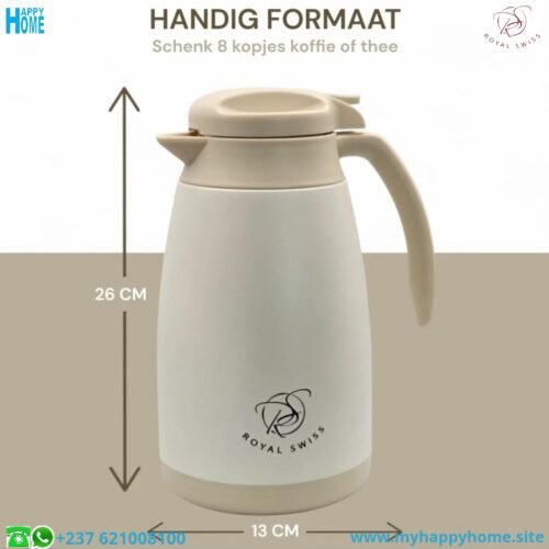 Carafe isothermique Royal Swiss - 1.5 Litres - conforme aux normes européennes