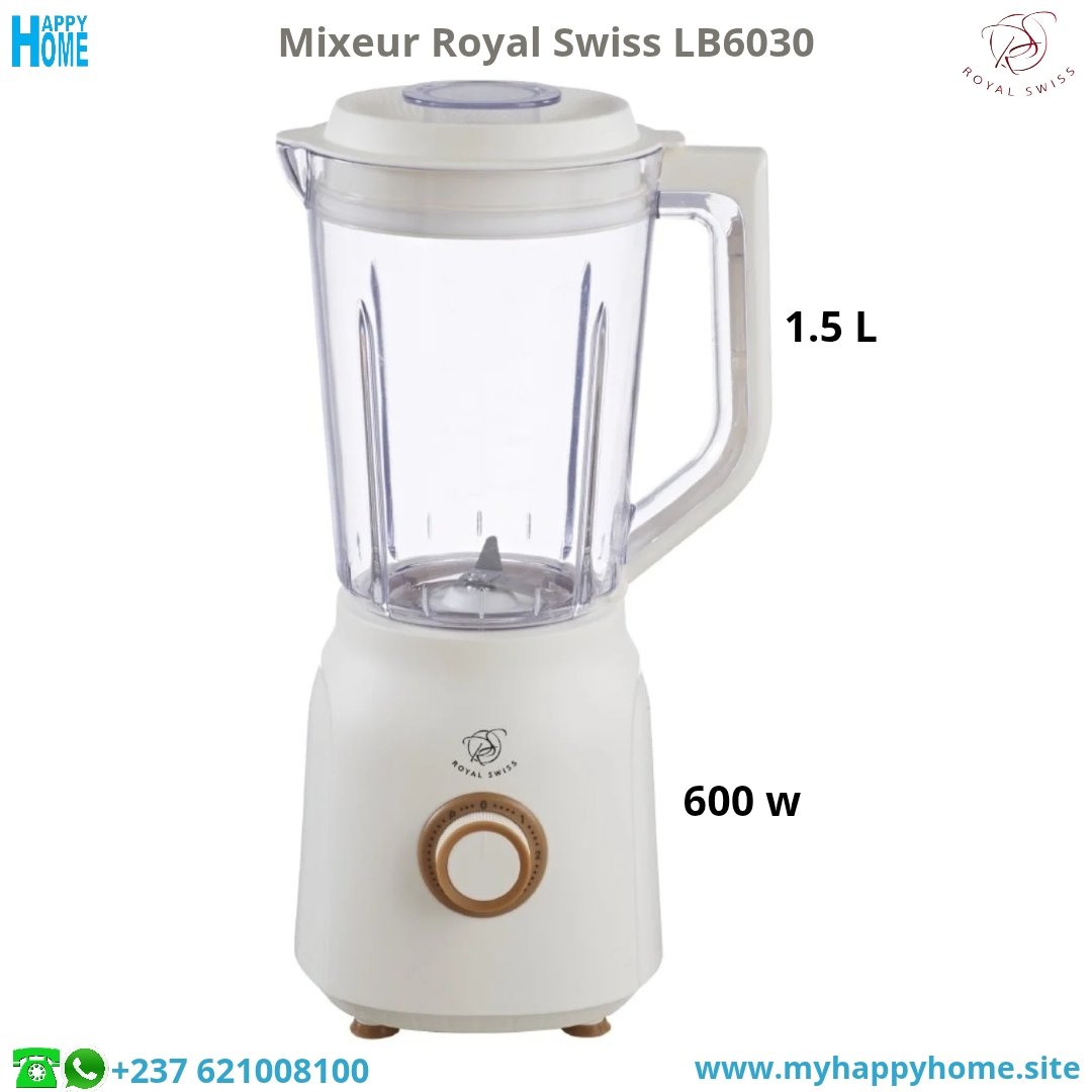 Mixeur ROYAL SWISS - 600 watts - bols - conforme aux normes européennes