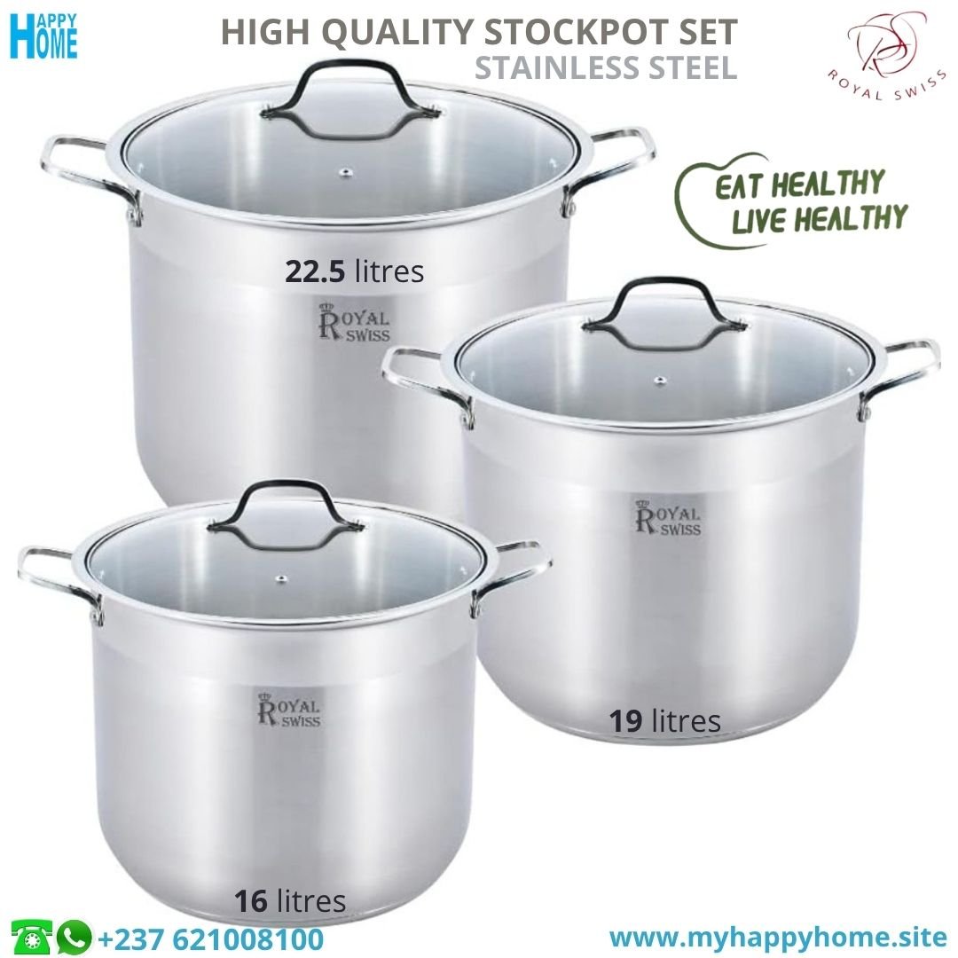 Set inox 6 pcs RS 00 Ensemble de Casserole 06 pièces en inox ROYAL SWISS - conforme aux normes européennes